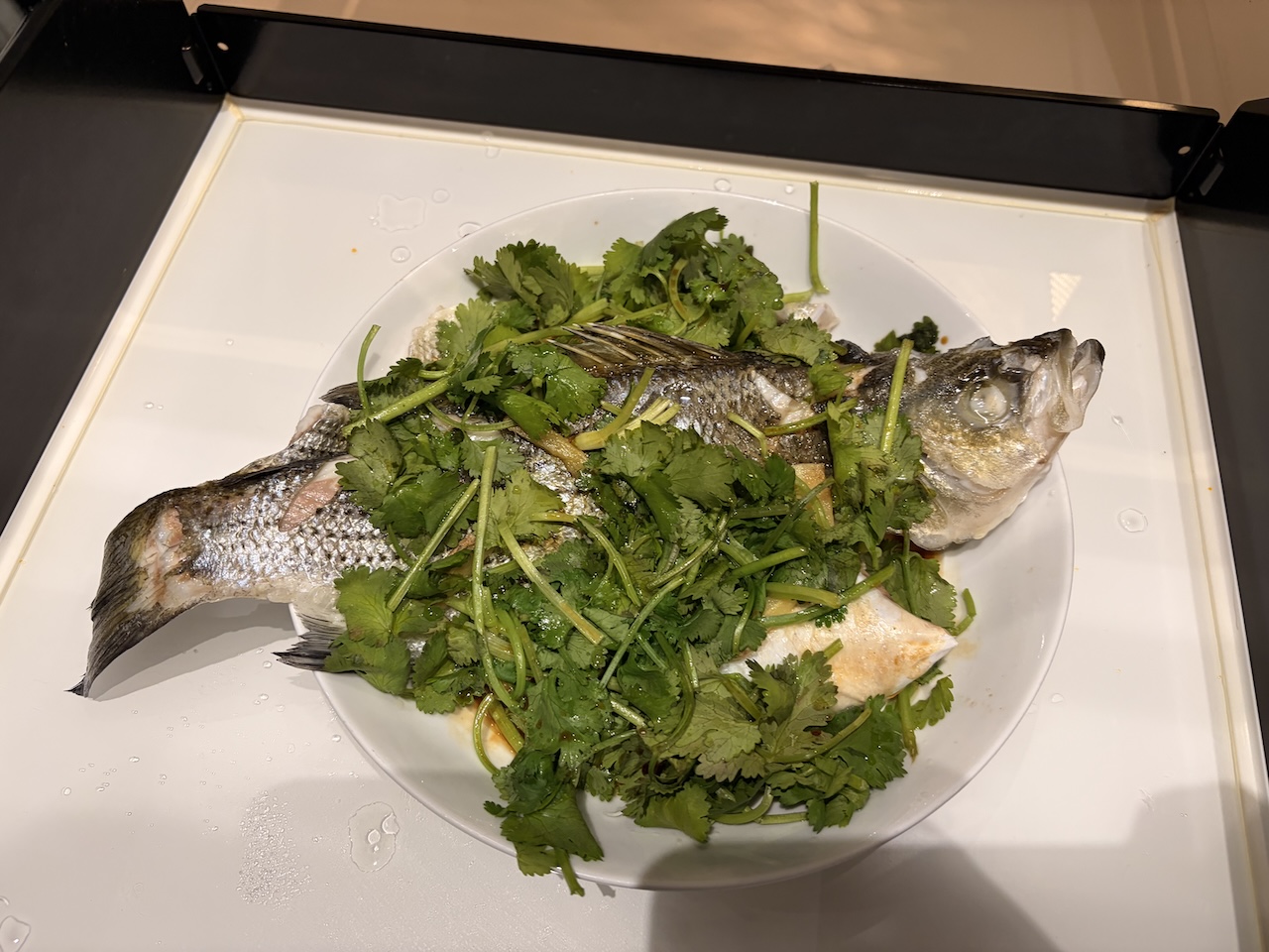 Chinese Style Steamed Fish (Microwave Edition)